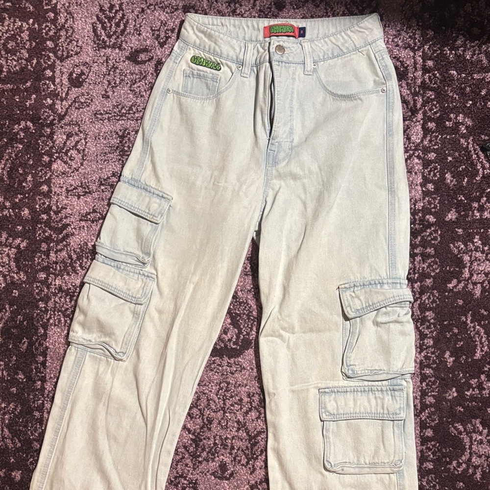 Light Jean Cargo Pants